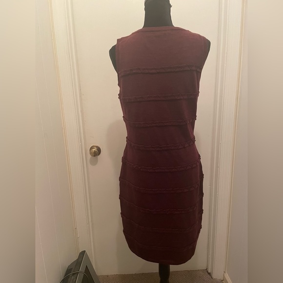 NWOT Calvin Klein Burgundy Sleeveless Sweater Dress, Size M - Picture 6 of 7